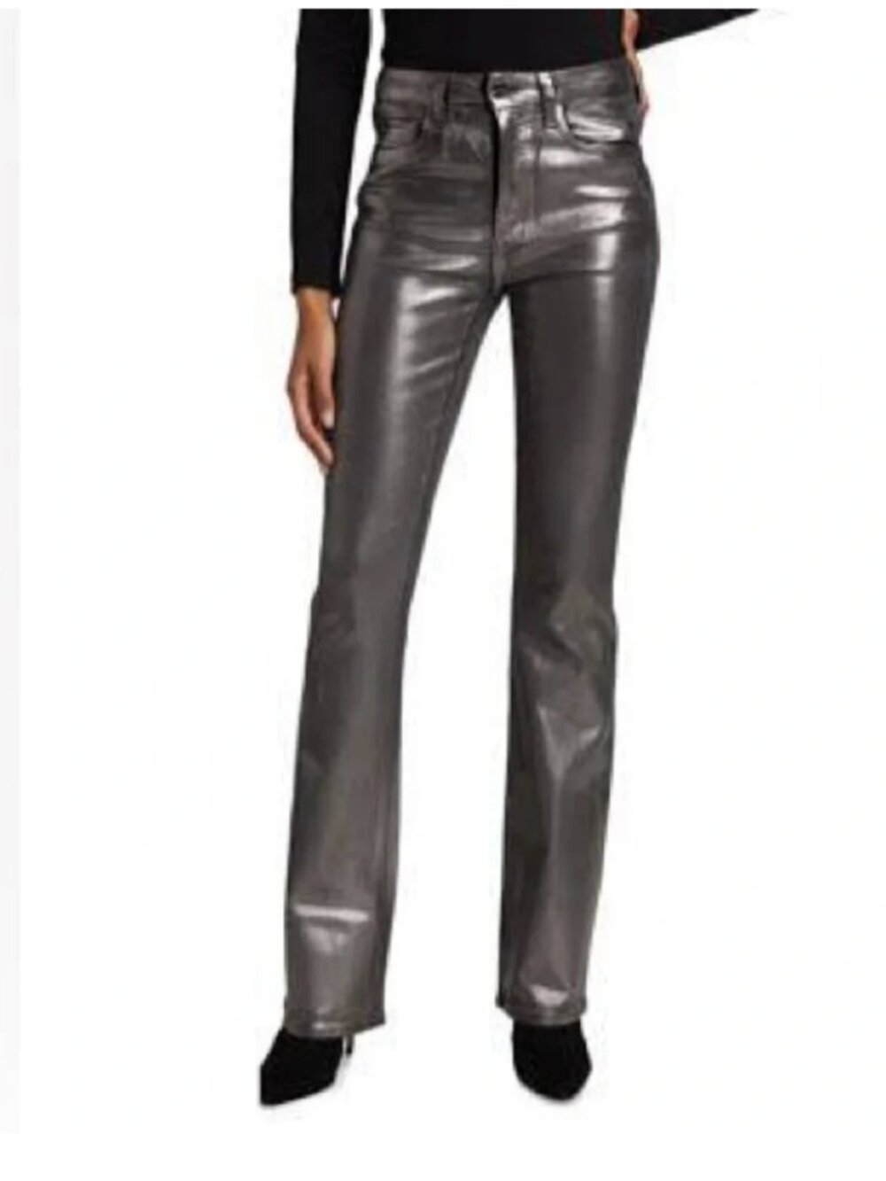 Joe’s Jeans Flawless Hi (Rise) Honey Curvy Bootcut Metallic Carbon 27 ($298)